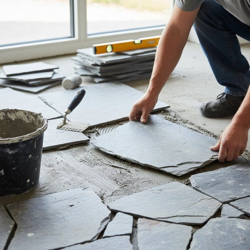 Slate Floor Installation