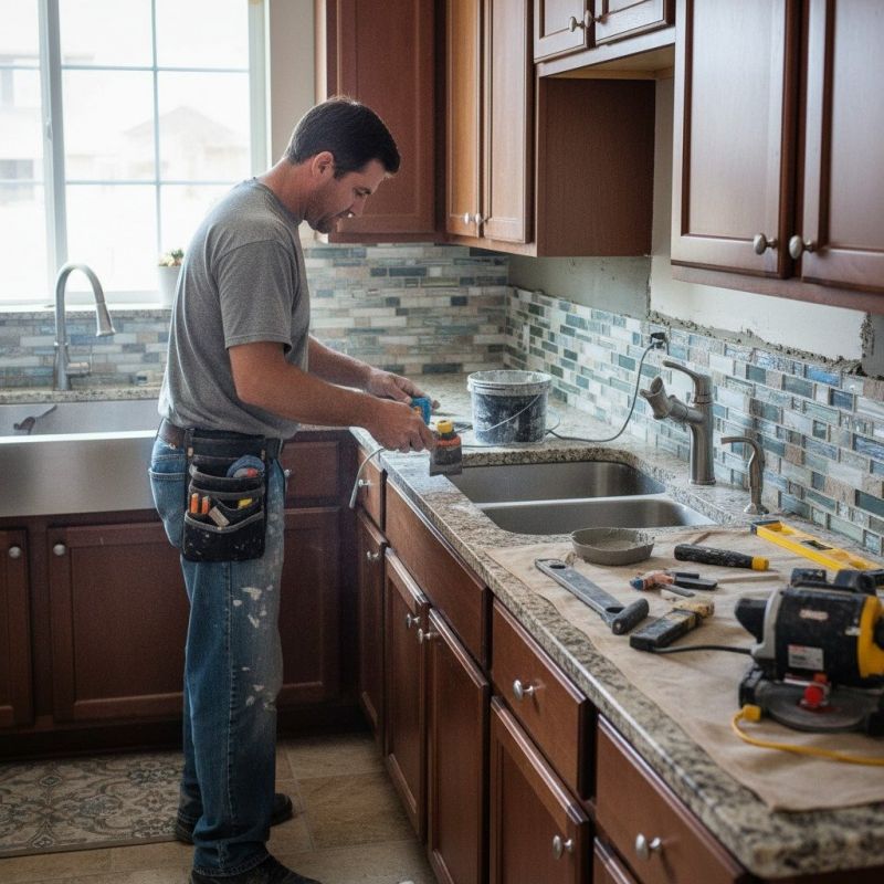 Tile Backsplash Installation